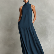 Federica | Abito maxi a collo alto