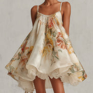 Primula | Mini Abito in Organza Floreale