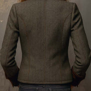 Orsola | Blazer Spigato con Bordo a Contrasto