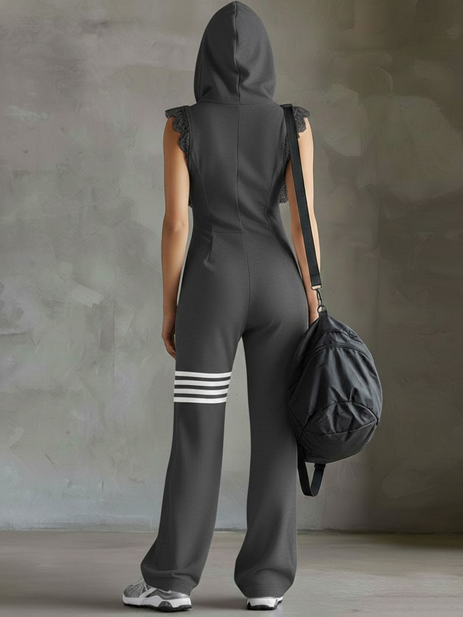 Zara Flow | Tuta sportiva retrò con cappuccio e righe