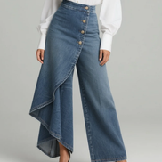 Aubrey™ | Pantaloni in denim con nodo