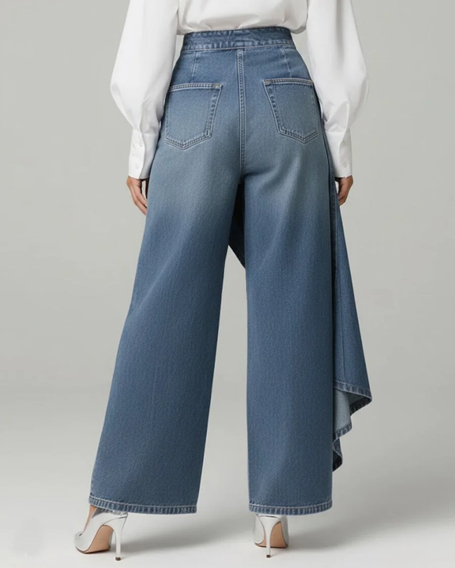 Aubrey™ | Pantaloni in denim con nodo