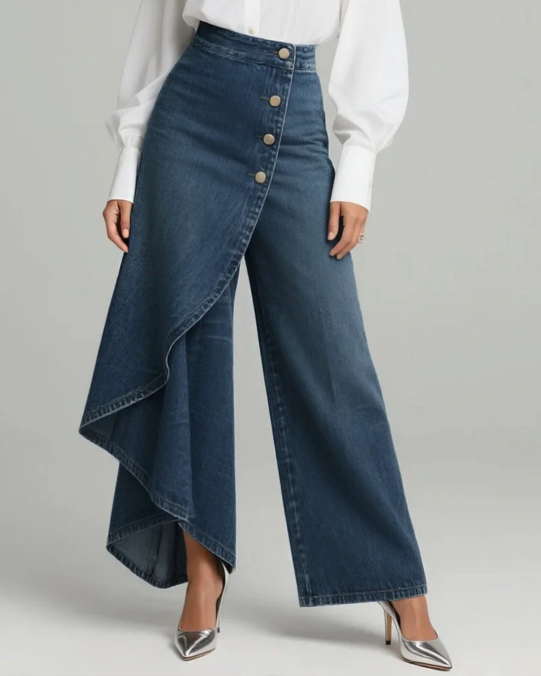 Aubrey™ | Pantaloni in denim con nodo