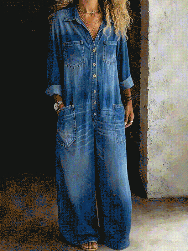 Lena | Salopette Denim Casual Comoda