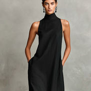 Federica | Abito maxi a collo alto