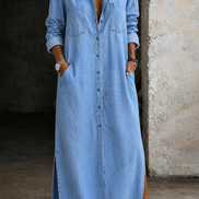 Delana | Abito con Bottoni Casual Chic