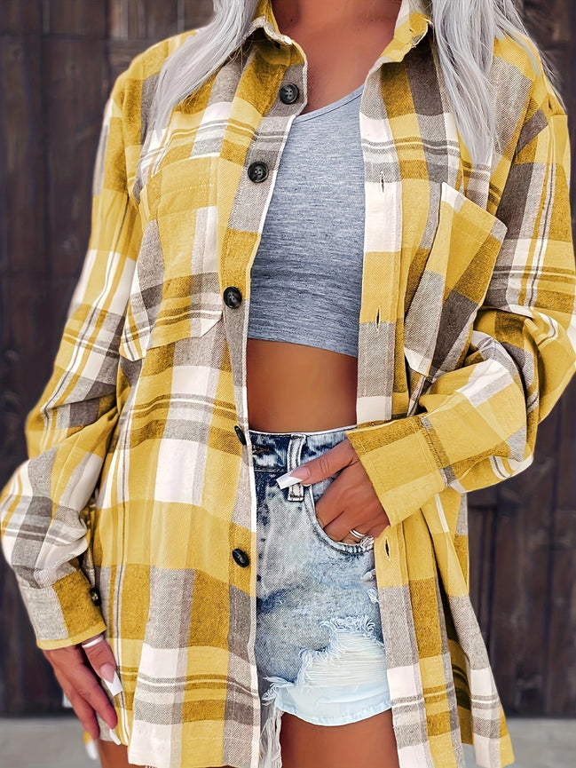Chiara | Camicia Vichy a Maniche Lunghe