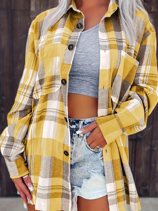 Chiara | Camicia Vichy a Maniche Lunghe