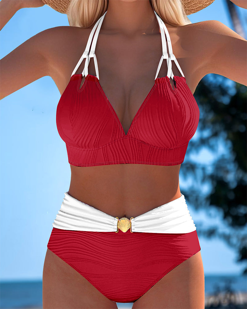 Bruna | Costume Bicolore Grafico