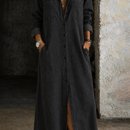 Delana | Abito con Bottoni Casual Chic