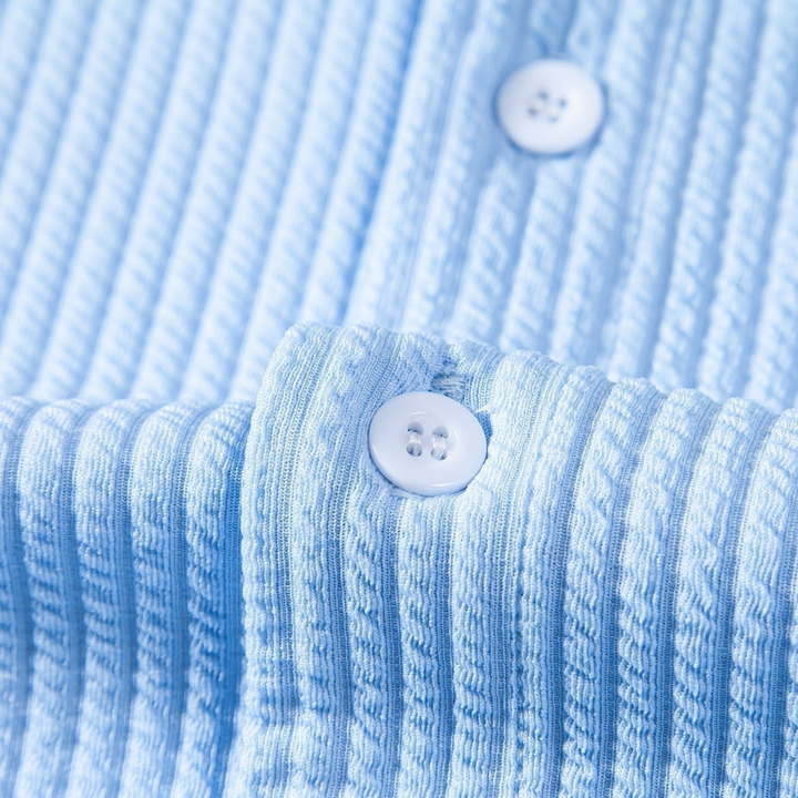 Dzianina Monte Carlo– Koszula męska ze stójką