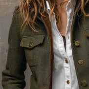 Orsola | Blazer Spigato con Bordo a Contrasto