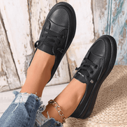 Elowen – Scarpe basse ortopediche da donna bianche con lacci – Soletta morbida e traspirante