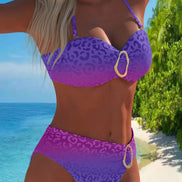 Leonora | Costume Intero Leopardato con Collo all'Americana