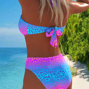 Leonora | Costume Intero Leopardato con Collo all'Americana
