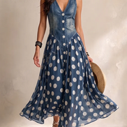 Mafalda | Abito Midi a Pois in Chiffon