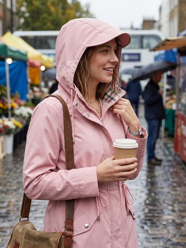 Elena | Giacca Impermeabile Leggera con Cappuccio