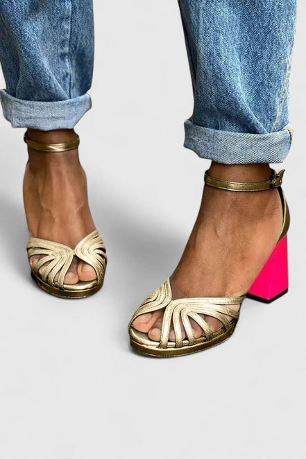Scarpe con tacco Aurora rosse