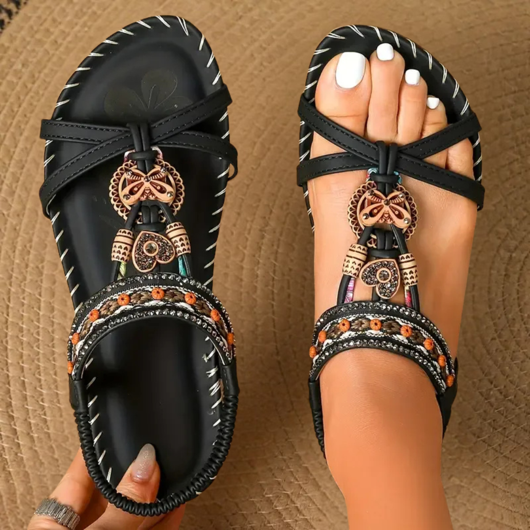 Nadia – Sandali ortopedici in stile Ibiza per comfort ed eleganza.