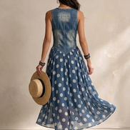 Mafalda | Abito Midi a Pois in Chiffon