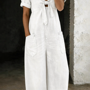 Maya | Tuta Corta Denim con Scollo a V