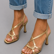 Cassie | Sandali con Tacco Golden Summer Charm