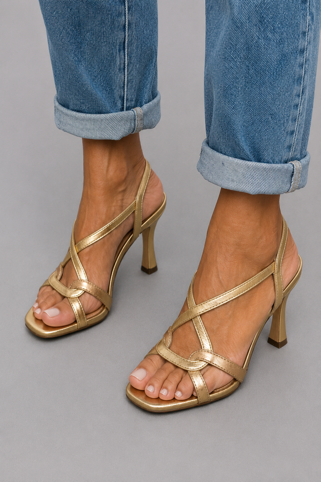 Cassie | Sandali con Tacco Golden Summer Charm