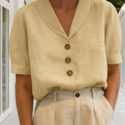 Classic Femme | Elegante camicetta in lino casual