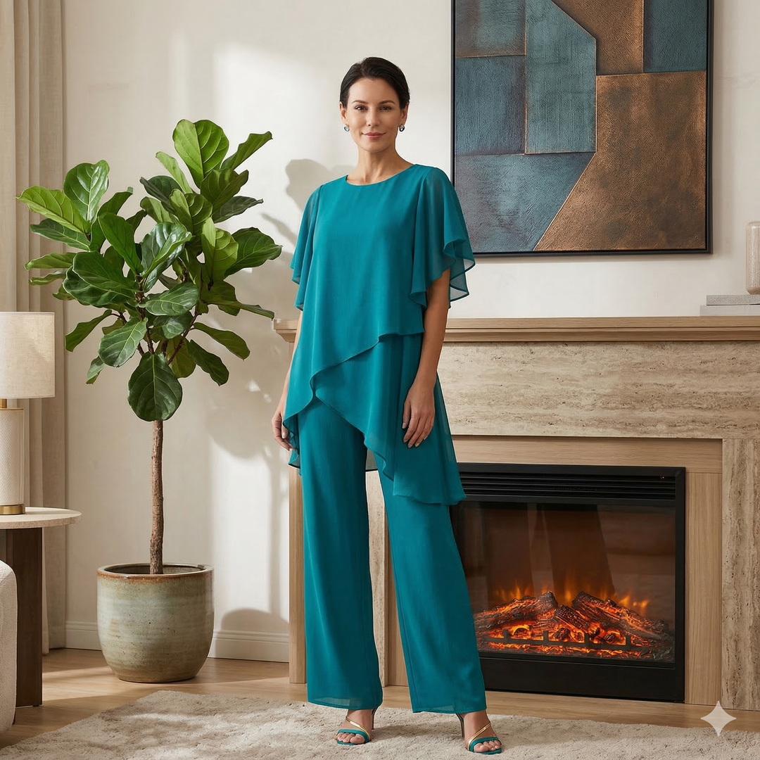 Symfonia jedwabiu™ – Elegancki komplet z szyfonu