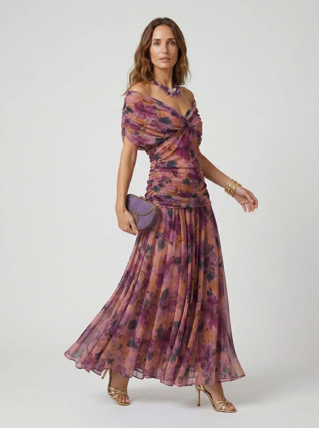Adriana | Abito con spalle scoperte, eleganza sofisticata