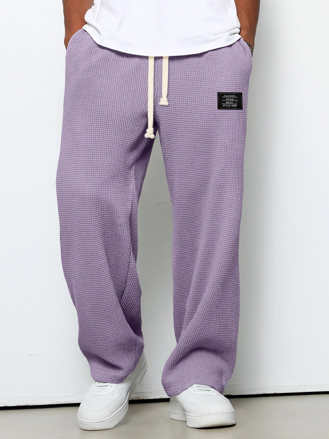 Leroy| Pantaloni Larghi con Trama a Nido d’Ape