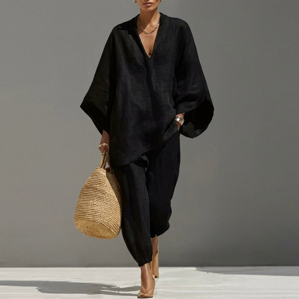 Diana | Completo casual a due pezzi con collo a V