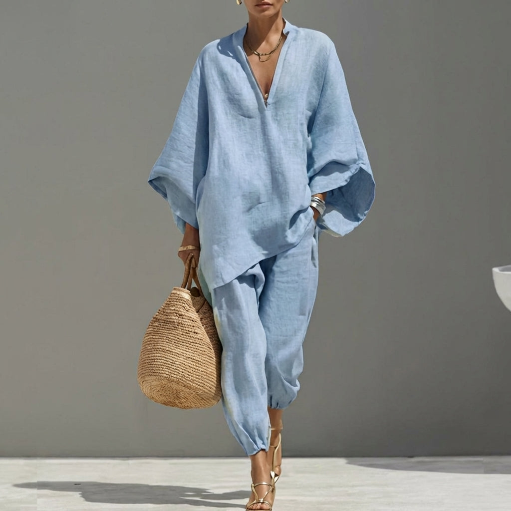 Diana | Completo casual a due pezzi con collo a V