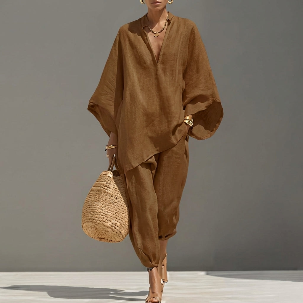 Diana | Completo casual a due pezzi con collo a V