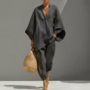 Diana | Completo casual a due pezzi con collo a V