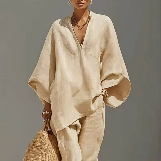 Diana | Completo casual a due pezzi con collo a V