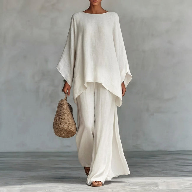 Perla | Completo due pezzi con maniche lunghe e pantaloni larghi