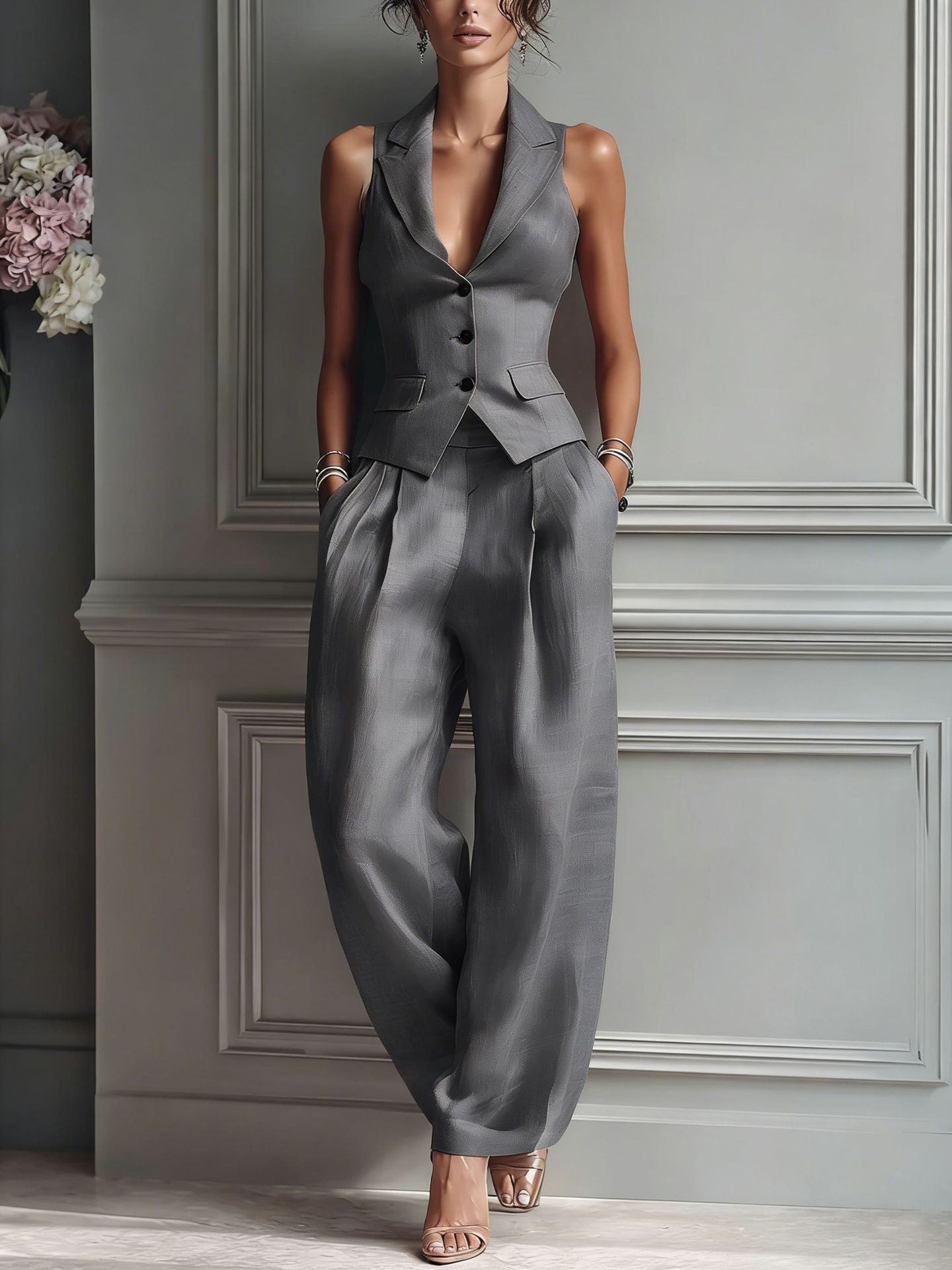 Completo Minimal Chic con Bottoni
