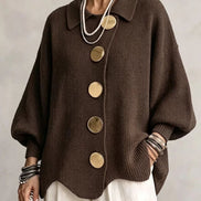 Solidea | Cardigan Oversize con Grandi Bottoni Dorati