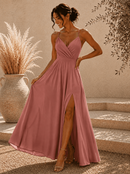 Ludovica | Abito rosa scuro