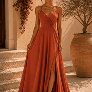 Martina | Abito lungo terracotta
