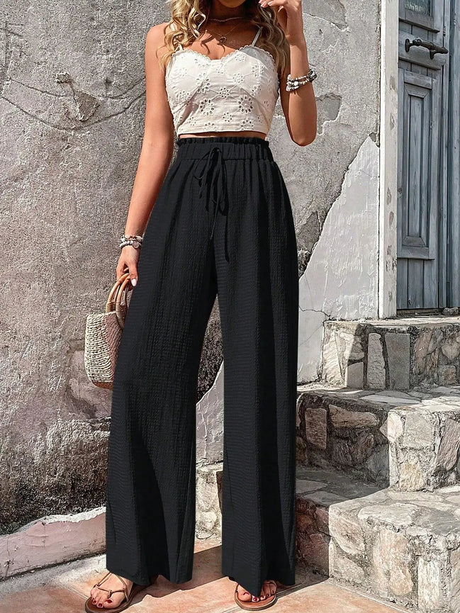 Pantaloni estivi leggeri e casual colore avorio Flow