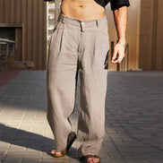 Lino Core – Pantaloni in lino a gamba larga