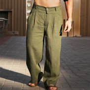 Lino Core – Pantaloni in lino a gamba larga