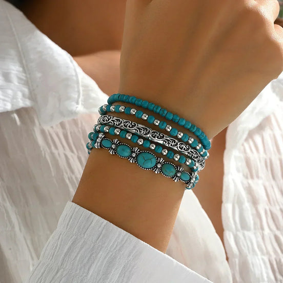 Tamara | Set di Bracciali Turchese Bohémien