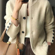 WarmWave | Cardigan con bottoni in misto cashmere