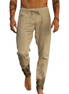 Len Sahara – Pantaloni da spiaggia in lino con elastico in vita