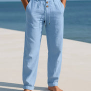 Lino Uomo – Pantaloni in lino leggeri per l'estate