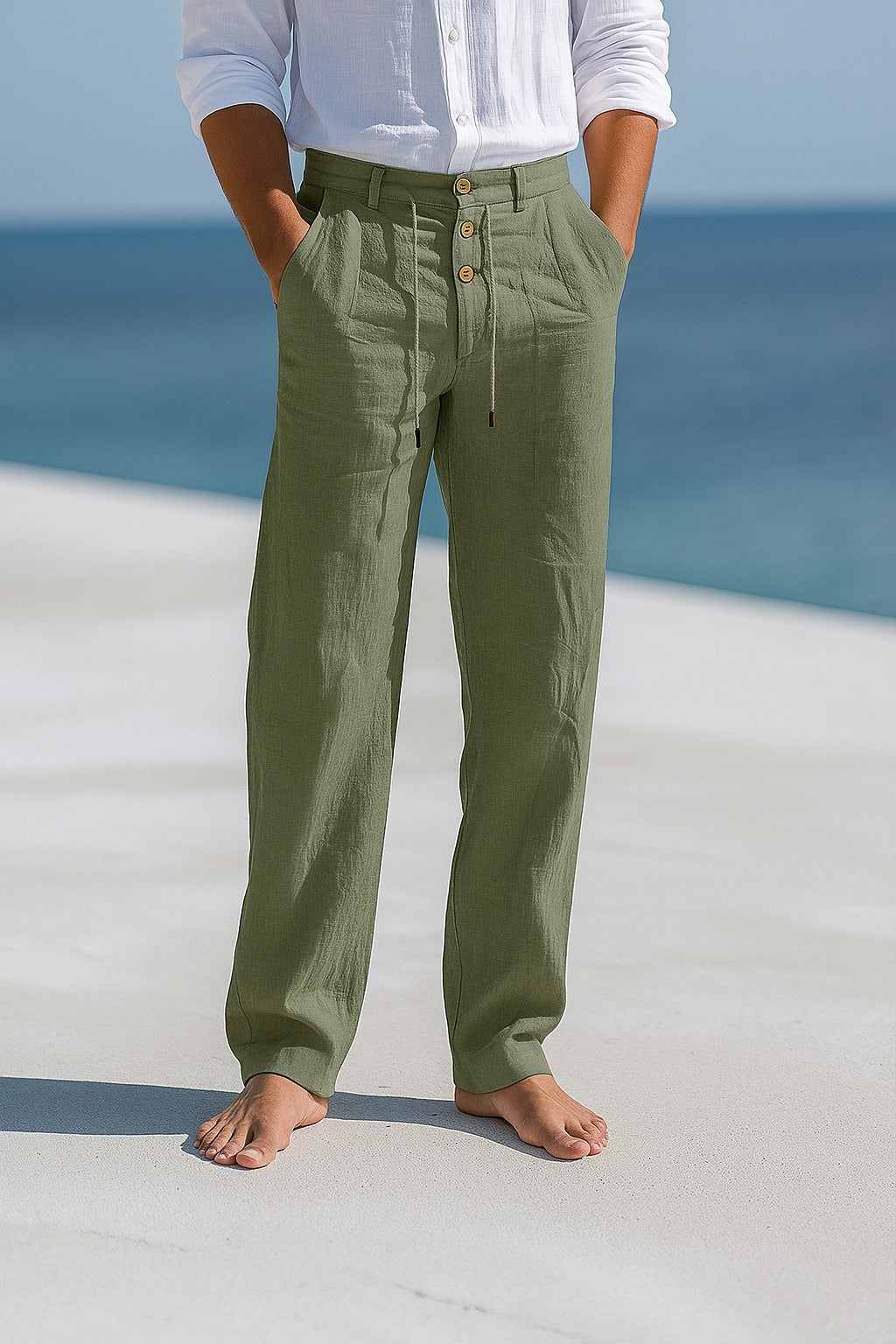 Lino Uomo – Pantaloni in lino leggeri per l'estate