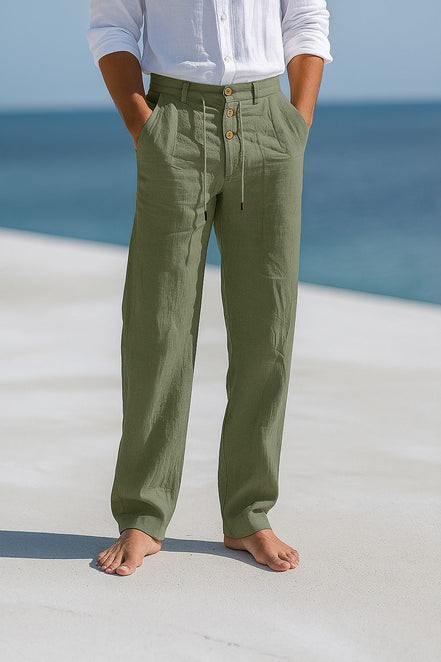 Lino Uomo – Pantaloni in lino leggeri per l'estate